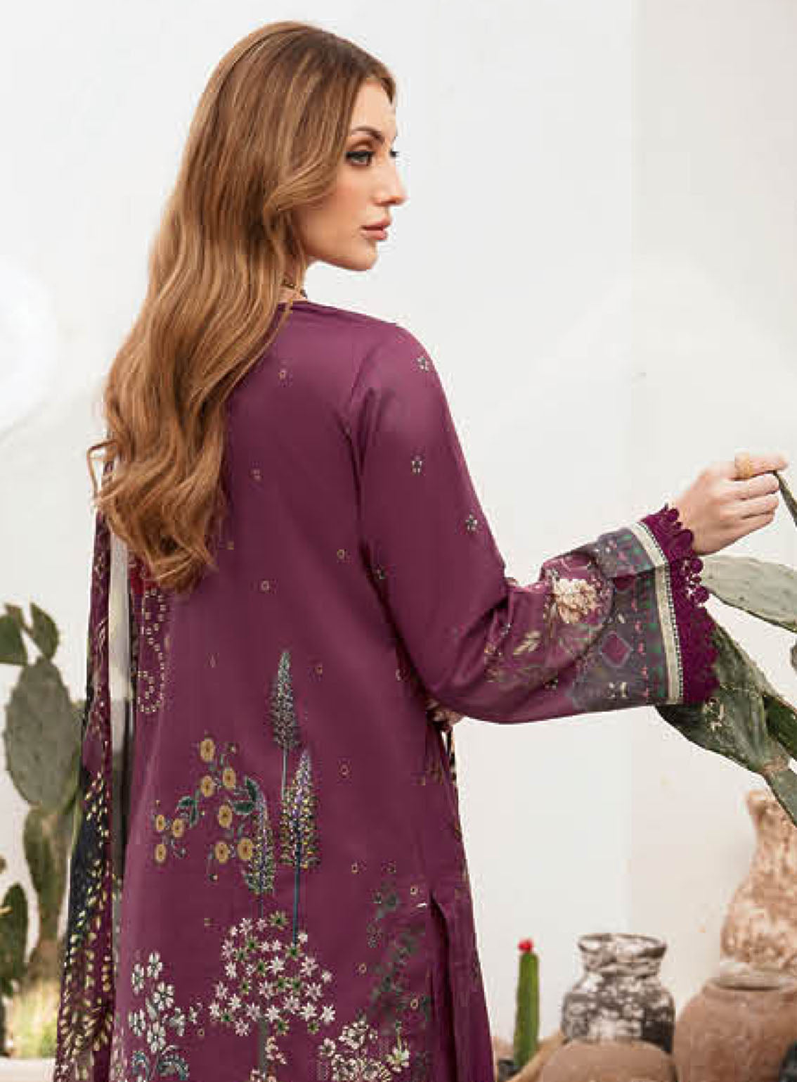 Ghazal By Ramsha Luxury Embroidered Lawn 3 Piece Unstitched Suit RM24LEL G-205 Ghazal By Ramsha Luxury Embroidered Lawn 3 Piece Unstitched Suit RM24LEL G-205