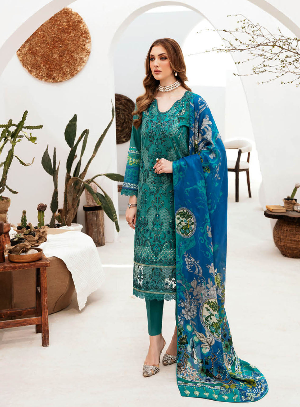 Ghazal By Ramsha Luxury Embroidered Lawn 3 Piece Unstitched Suit RM24LEL G-206 Ghazal By Ramsha Luxury Embroidered Lawn 3 Piece Unstitched Suit RM24LEL G-206