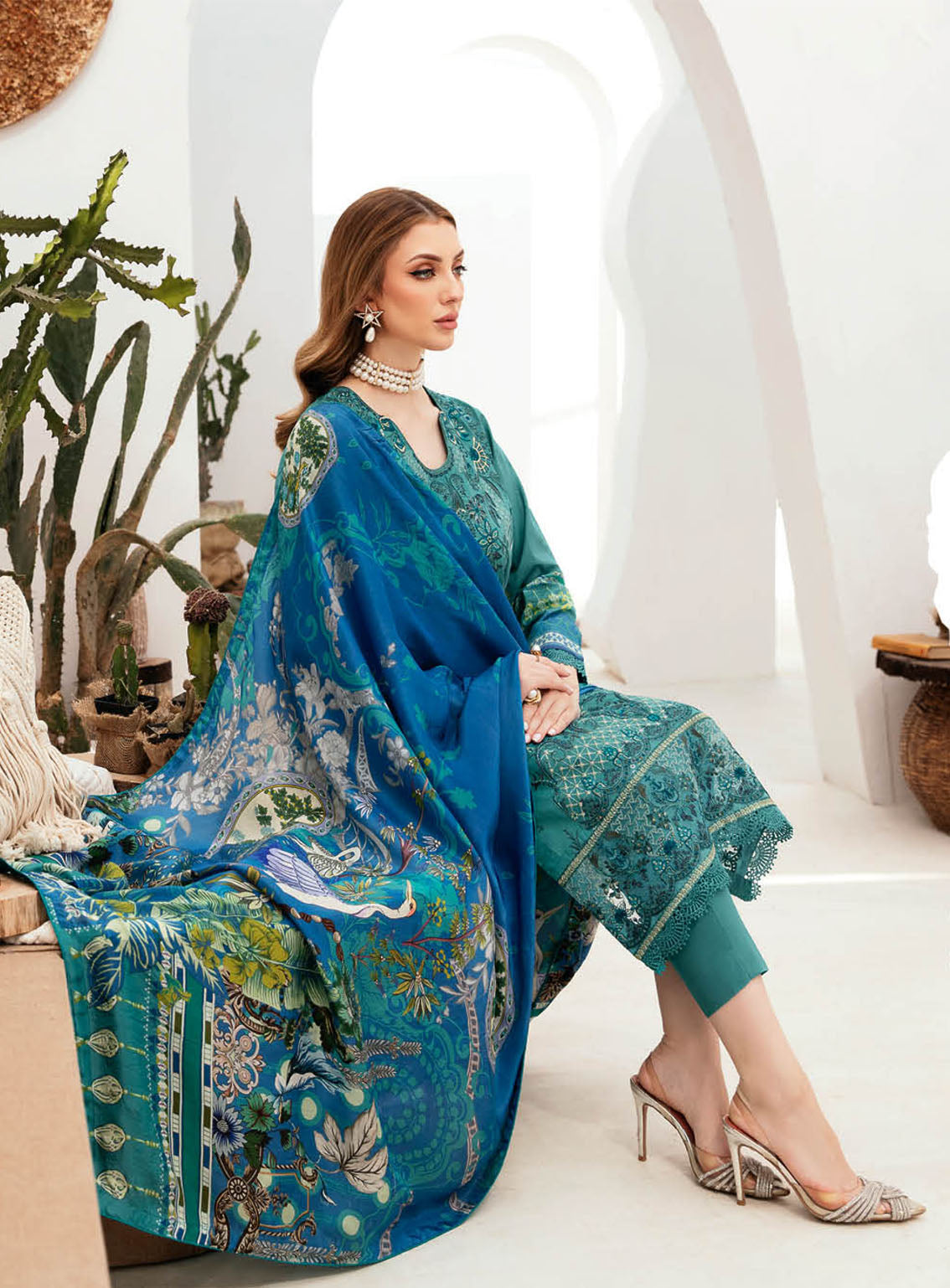 Ghazal By Ramsha Luxury Embroidered Lawn 3 Piece Unstitched Suit RM24LEL G-206 Ghazal By Ramsha Luxury Embroidered Lawn 3 Piece Unstitched Suit RM24LEL G-206