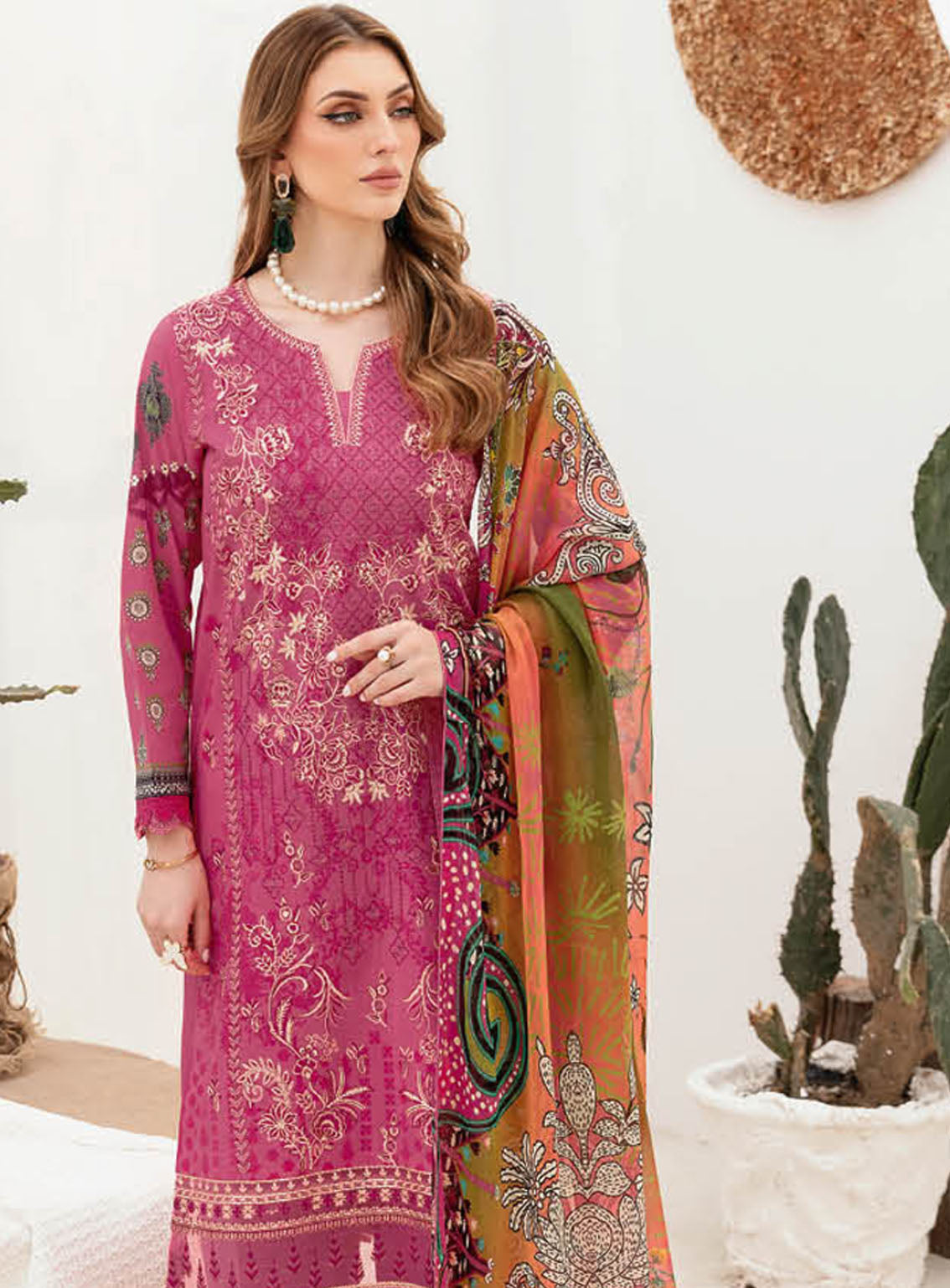 Ghazal By Ramsha Luxury Embroidered Lawn 3 Piece Unstitched Suit RM24LEL G-208 Ghazal By Ramsha Luxury Embroidered Lawn 3 Piece Unstitched Suit RM24LEL G-208