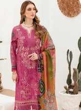 Ghazal By Ramsha Luxury Embroidered Lawn 3 Piece Unstitched Suit RM24LEL G-208