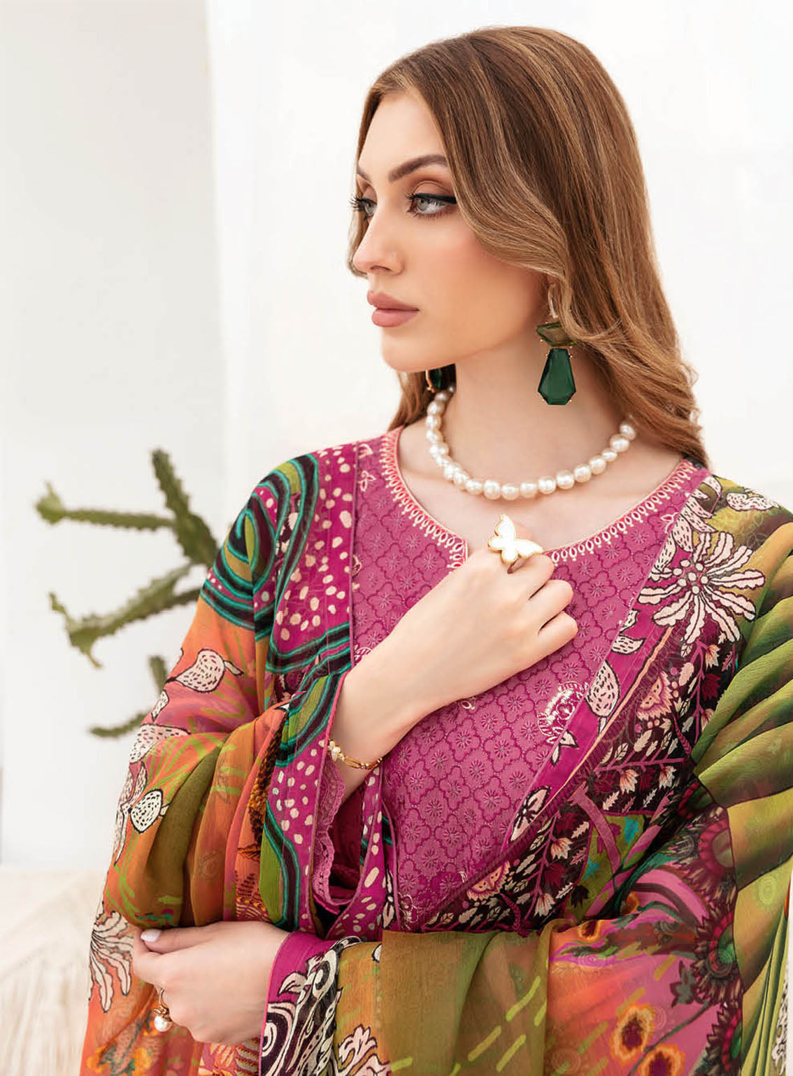 Ghazal By Ramsha Luxury Embroidered Lawn 3 Piece Unstitched Suit RM24LEL G-208 Ghazal By Ramsha Luxury Embroidered Lawn 3 Piece Unstitched Suit RM24LEL G-208