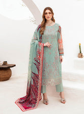 Ghazal By Ramsha Luxury Embroidered Lawn 3 Piece Unstitched Suit RM24LEL G-209