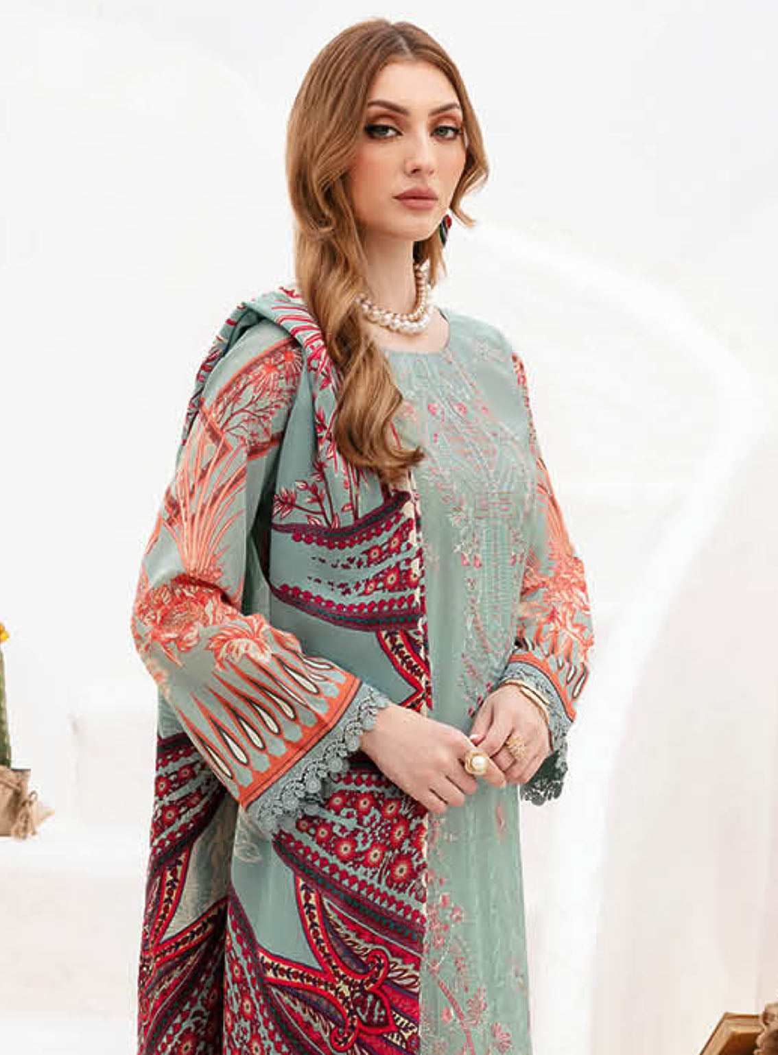 Ghazal By Ramsha Luxury Embroidered Lawn 3 Piece Unstitched Suit RM24LEL G-209 Ghazal By Ramsha Luxury Embroidered Lawn 3 Piece Unstitched Suit RM24LEL G-209
