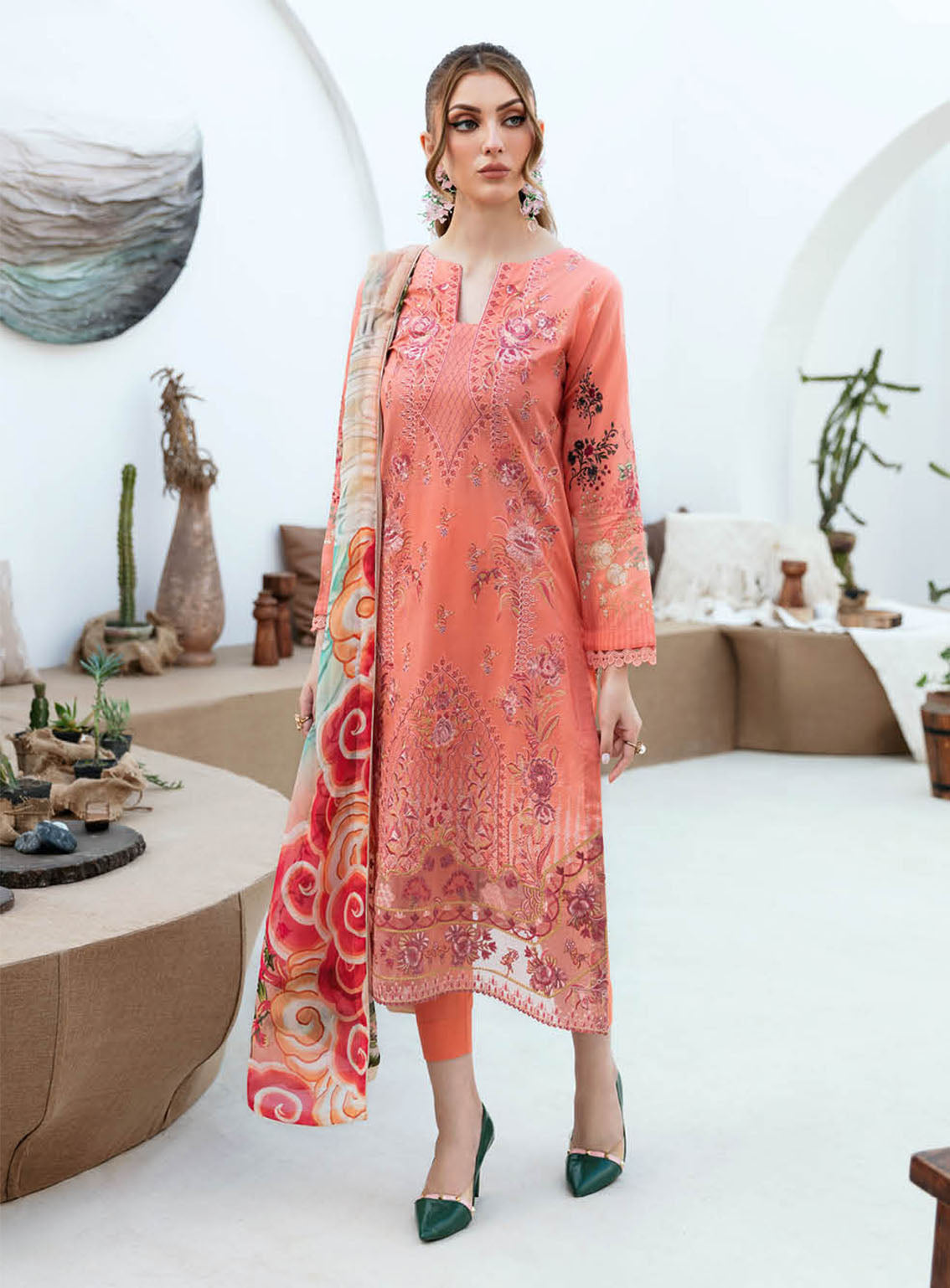 Ghazal By Ramsha Luxury Embroidered Lawn 3 Piece Unstitched Suit RM24LEL G-211 Ghazal By Ramsha Luxury Embroidered Lawn 3 Piece Unstitched Suit RM24LEL G-211