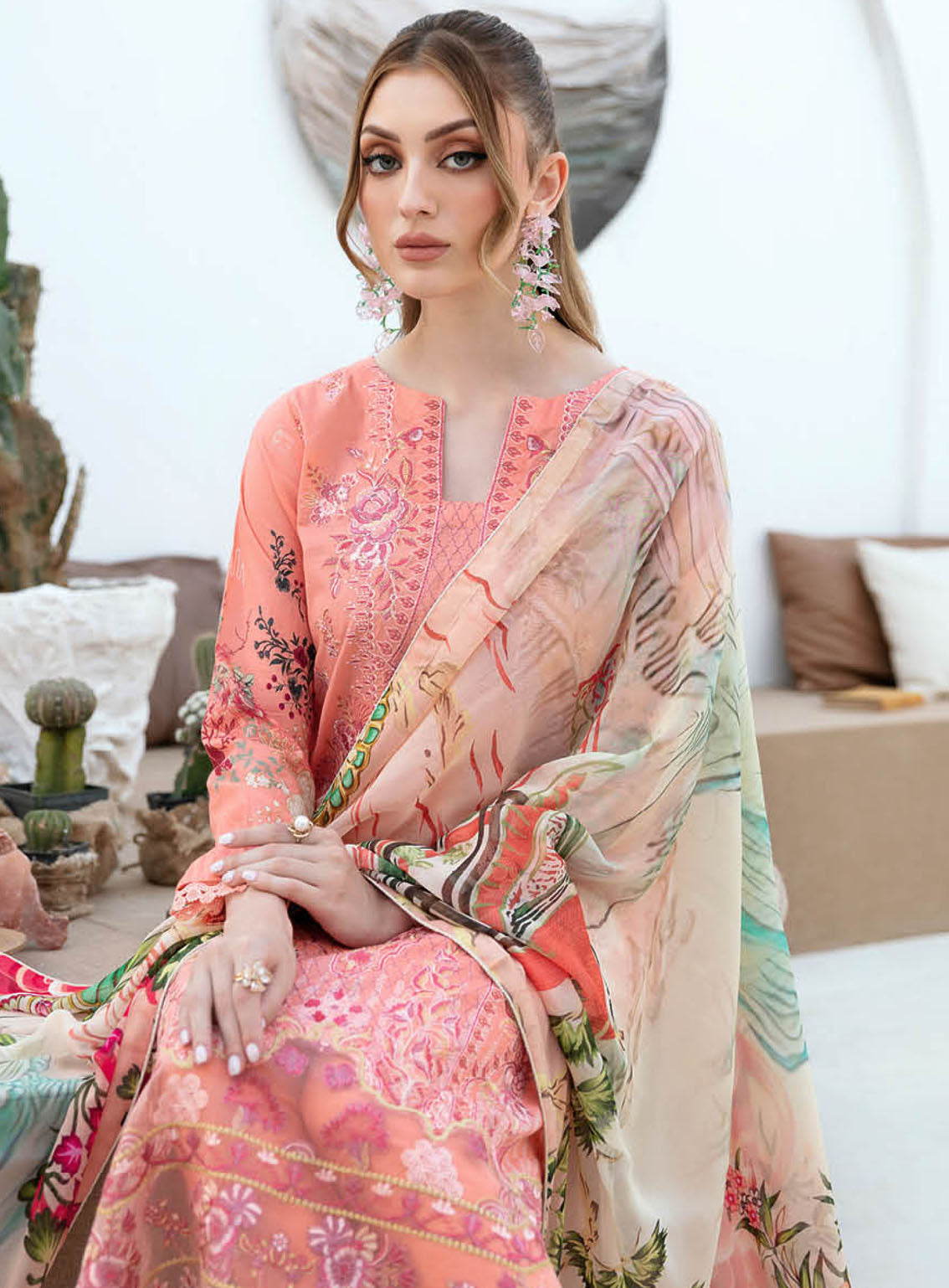 Ghazal By Ramsha Luxury Embroidered Lawn 3 Piece Unstitched Suit RM24LEL G-211 Ghazal By Ramsha Luxury Embroidered Lawn 3 Piece Unstitched Suit RM24LEL G-211