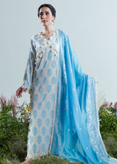 Giardino By Gul Ahmed Luxury Festive Embroidered Slub Monar 3 Piece Unstitched Suit GA26GLF D-FE-52066