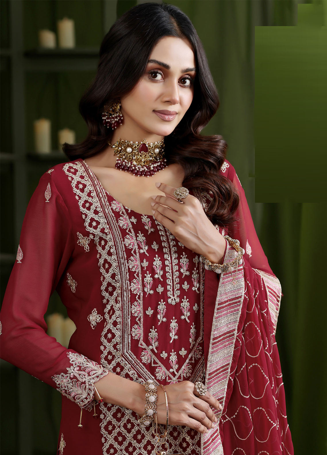 Gulaal By Soghat Creation Luxury Embroidered Chiffon 3 Piece Unstitched Suit SC25GLEC D-03 Gulaal By Soghat Creation Luxury Embroidered Chiffon 3 Piece Unstitched Suit SC25GLEC D-03
