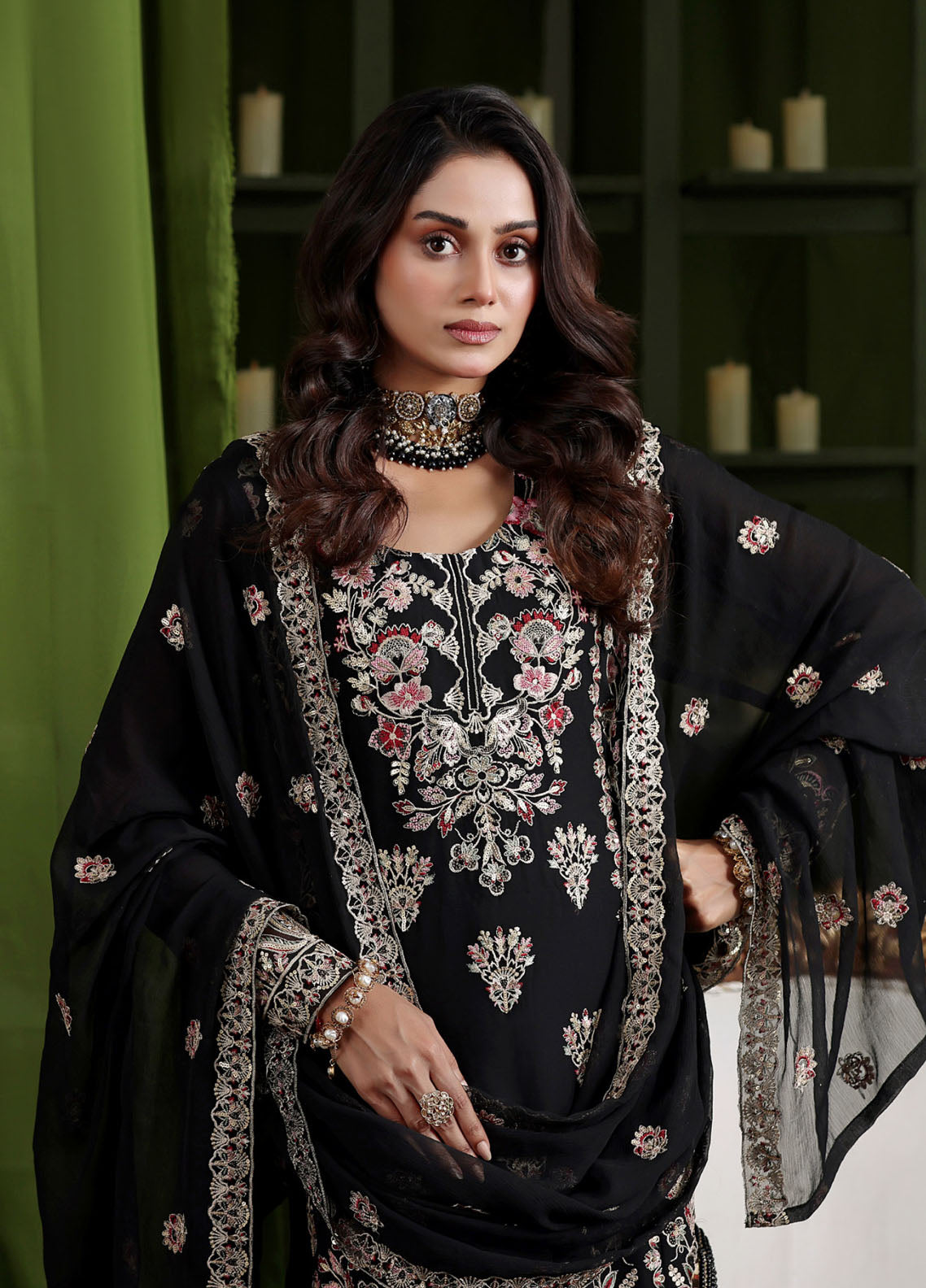 Gulaal By Soghat Creation Luxury Embroidered Chiffon 3 Piece Unstitched Suit SC25GLEC D-05 Gulaal By Soghat Creation Luxury Embroidered Chiffon 3 Piece Unstitched Suit SC25GLEC D-05