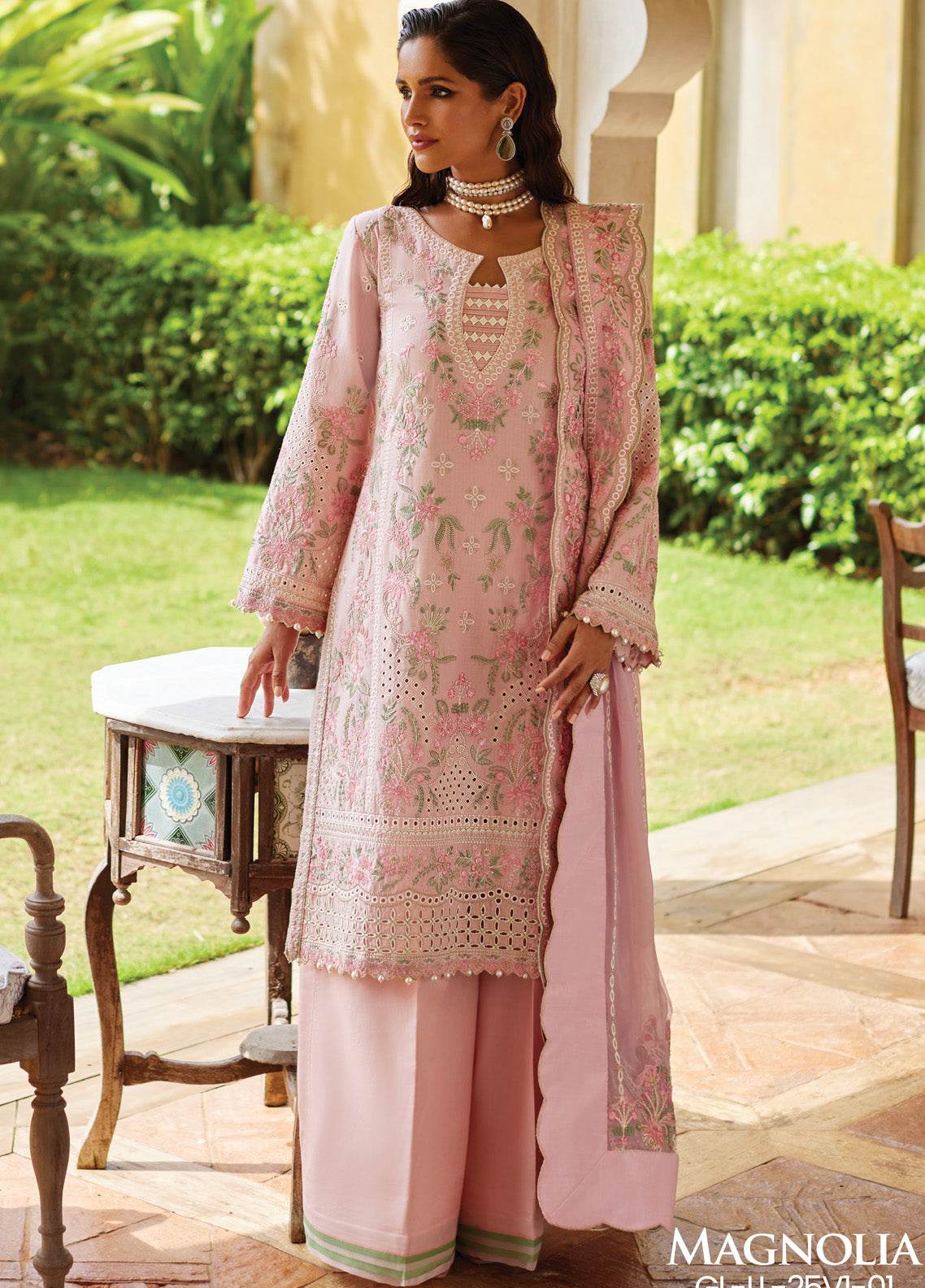 Gulaal Embroidered Lawn 3 Piece Unstitched Suit GL25LL D-01 MAGNOLIA Gulaal Embroidered Lawn 3 Piece Unstitched Suit GL25LL D-01 MAGNOLIA