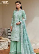 Gulaal Embroidered Lawn 3 Piece Unstitched Suit GL25LL D-02 FREESIA