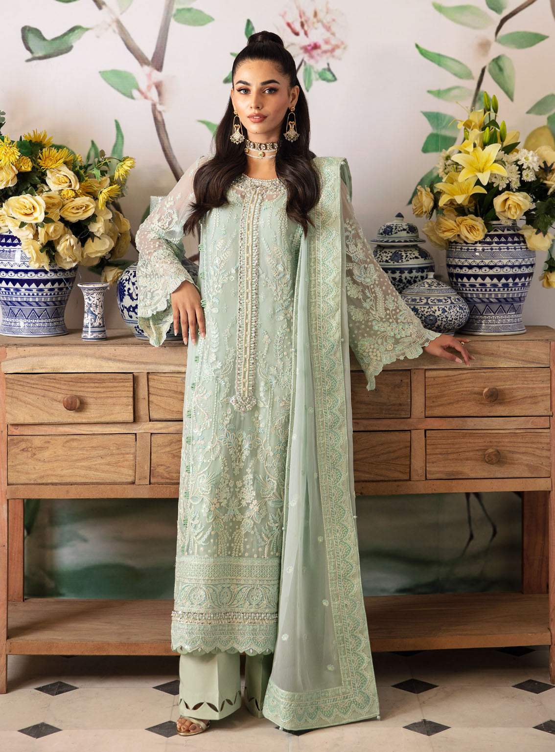 Gulaal Luxury Embroidered Chiffon 4 Piece Unstitched Suit GL24EC GL-EC-24V2-02 JADE Gulaal Luxury Embroidered Chiffon 4 Piece Unstitched Suit GL24EC GL-EC-24V2-02 JADE