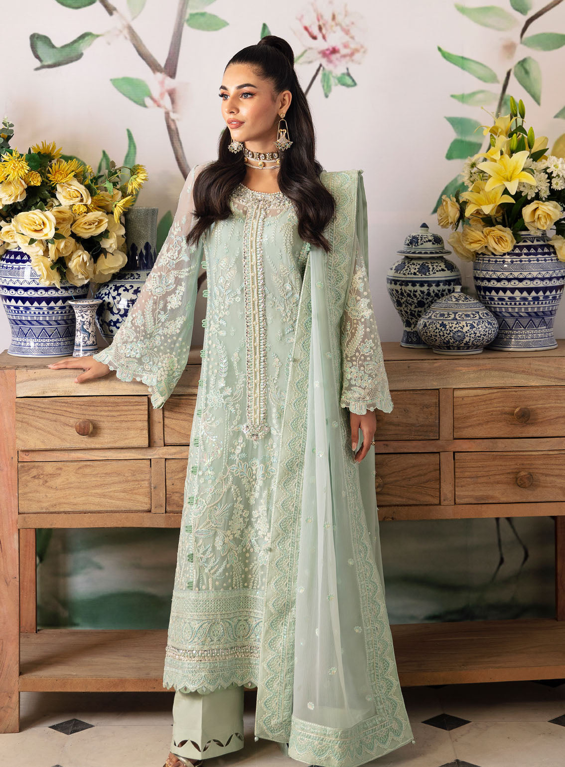 Gulaal Luxury Embroidered Chiffon 4 Piece Unstitched Suit GL24EC GL-EC-24V2-02 JADE Gulaal Luxury Embroidered Chiffon 4 Piece Unstitched Suit GL24EC GL-EC-24V2-02 JADE