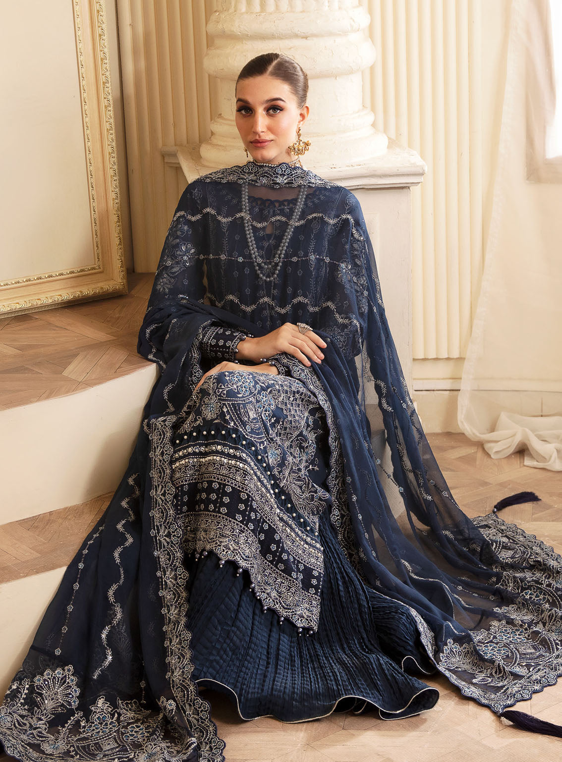Gulaal Luxury Embroidered Chiffon 4 Piece Unstitched Suit GL24EC GL-EC-24V2-03 EVARA Gulaal Luxury Embroidered Chiffon 4 Piece Unstitched Suit GL24EC GL-EC-24V2-03 EVARA