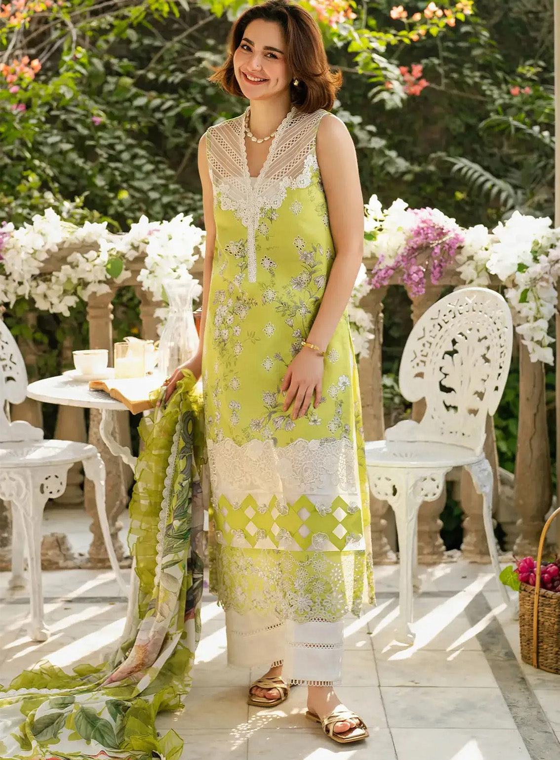 Gulkari By Asifa & Nabeel Embroidered Lawn 3 Piece Unstitched Suit AN25G D-GKL-03 LEMONADE DREAM Gulkari By Asifa & Nabeel Embroidered Lawn 3 Piece Unstitched Suit AN25G D-GKL-03 LEMONADE DREAM