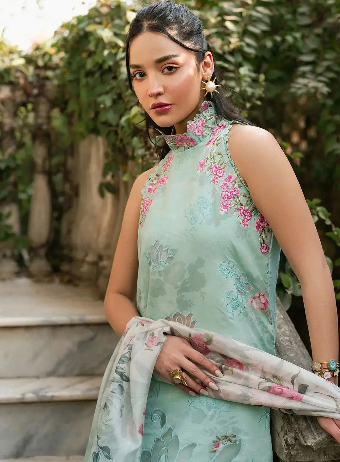 Gulkari By Asifa & Nabeel Embroidered Lawn 3 Piece Unstitched Suit AN25G D-GKL-07 PASTEL GROVE Gulkari By Asifa & Nabeel Embroidered Lawn 3 Piece Unstitched Suit AN25G D-GKL-07 PASTEL GROVE