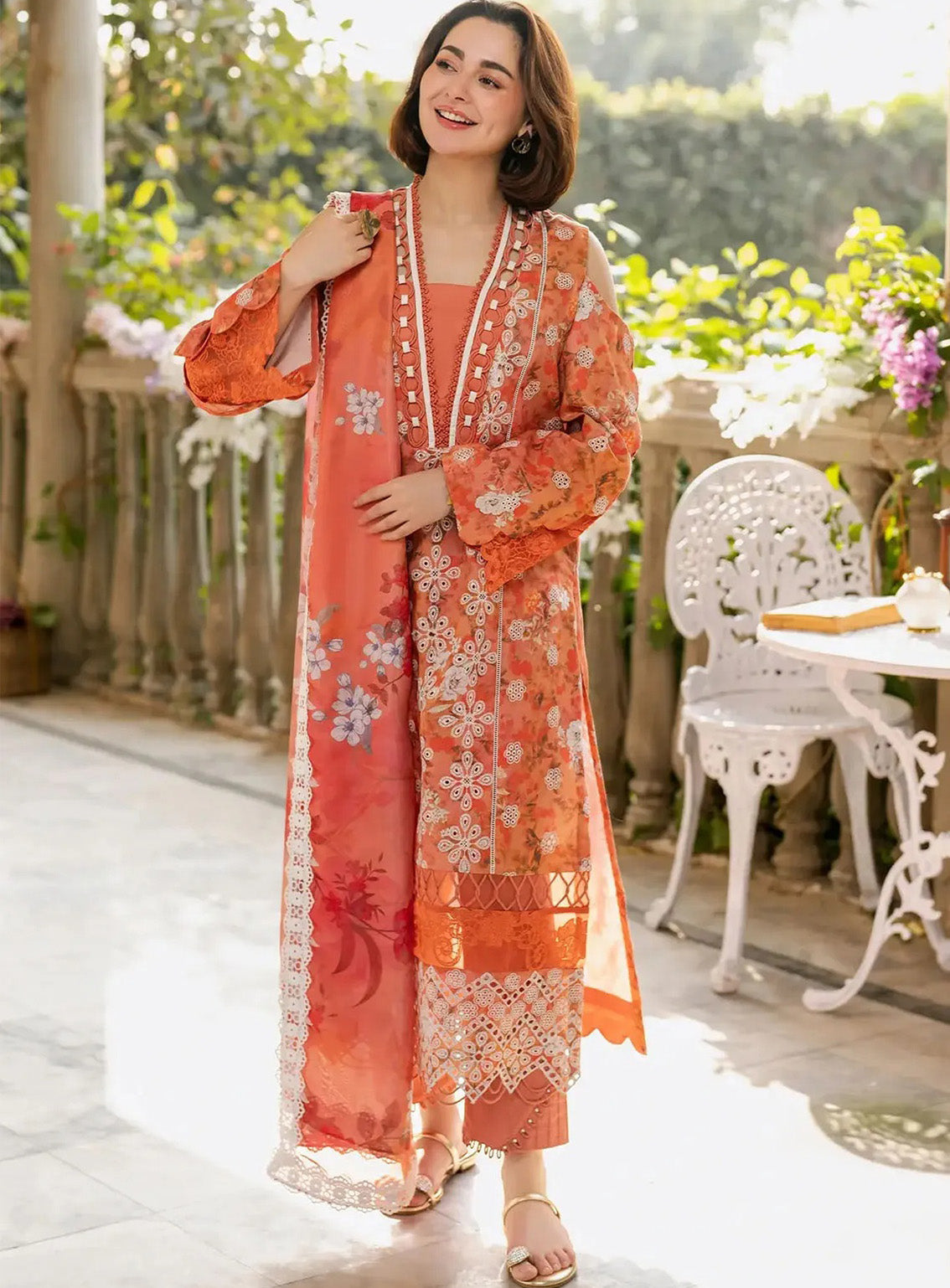 Gulkari By Asifa & Nabeel Embroidered Lawn 3 Piece Unstitched Suit AN25G D-GKL-08 CITRUS GLOW Gulkari By Asifa & Nabeel Embroidered Lawn 3 Piece Unstitched Suit AN25G D-GKL-08 CITRUS GLOW