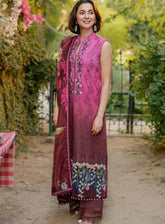 Gulkari By Asifa & Nabeel Embroidered Lawn 3 Piece Unstitched Suit AN25G D-GKL-13 SUNKISSED GARDEN