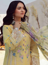 Gulmina Embroidered Lawn 3 Piece Unstitched Suit GM25US D-DAFFODILS