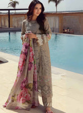 Gulmina Embroidered Lawn 3 Piece Unstitched Suit GM25US D-MAHAY