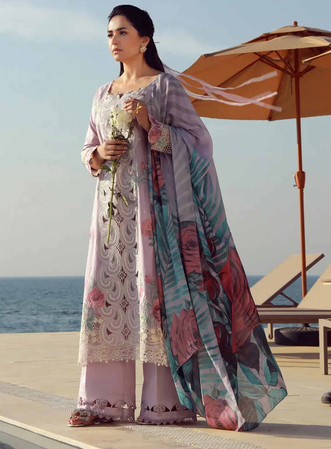 Gulmina Embroidered Lawn 3 Piece Unstitched Suit GM25US D-MUAVE MAGIC Gulmina Embroidered Lawn 3 Piece Unstitched Suit GM25US D-MUAVE MAGIC