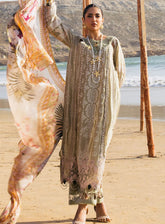 Hai Kuch By Elaf Festive Embroidered Lawn 3 Piece Unstitched Suit EF24HK EHK-08 PUR SHOKH