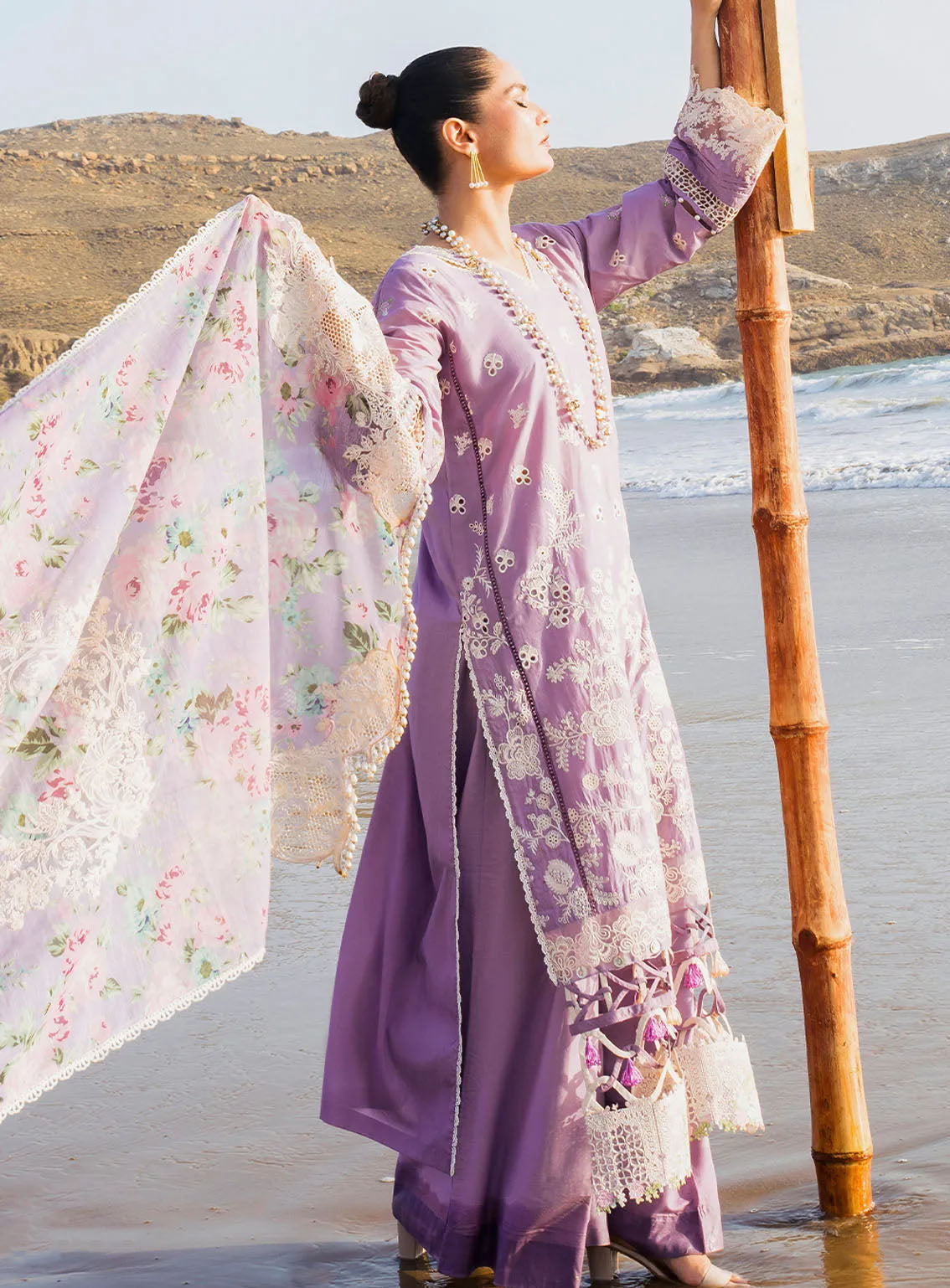 Hai Kuch By Elaf Festive Embroidered Lawn 3 Piece Unstitched Suit EF24HK EHK-2A BANAFSHA Hai Kuch By Elaf Festive Embroidered Lawn 3 Piece Unstitched Suit EF24HK EHK-2A BANAFSHA