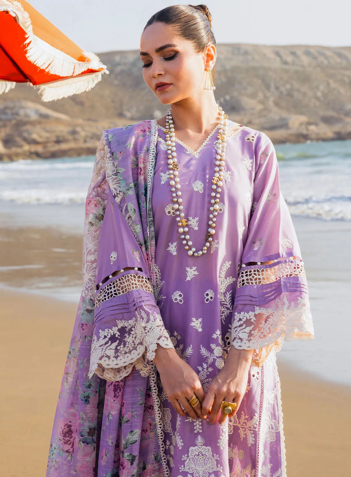 Hai Kuch By Elaf Festive Embroidered Lawn 3 Piece Unstitched Suit EF24HK EHK-2A BANAFSHA Hai Kuch By Elaf Festive Embroidered Lawn 3 Piece Unstitched Suit EF24HK EHK-2A BANAFSHA