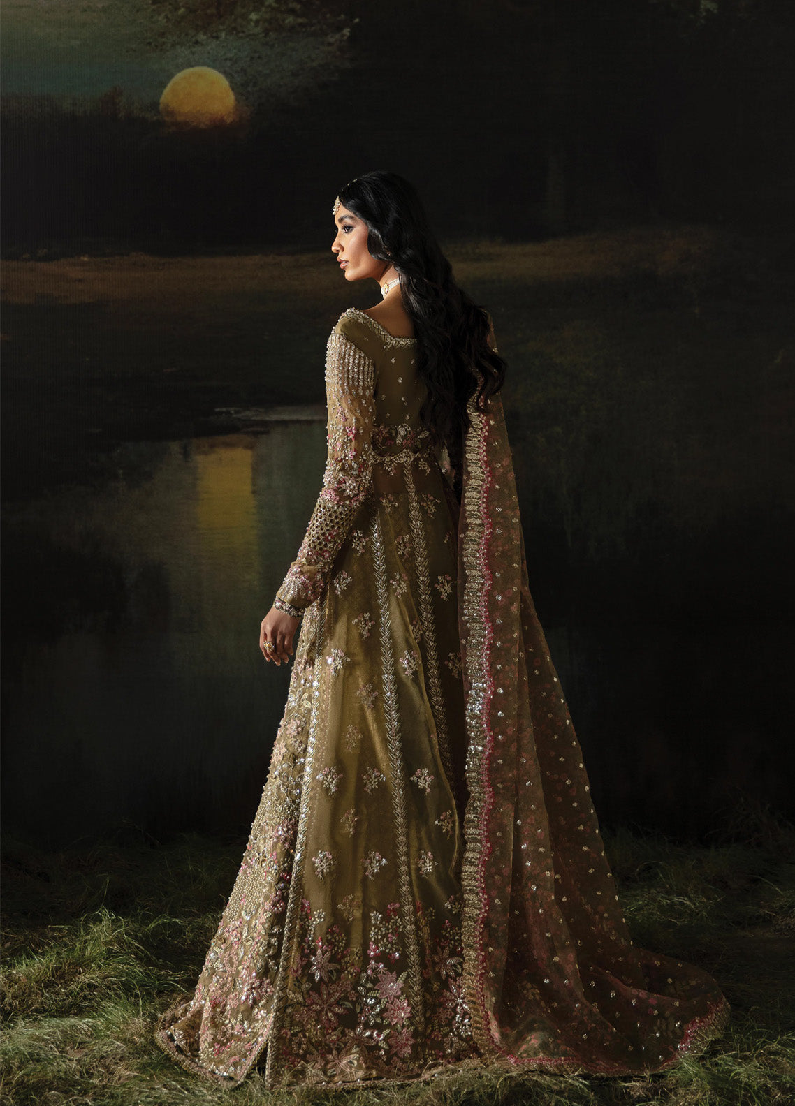 Hayat By Afrozeh Embroidered Organza 3 Piece Unstitched Suit AF24LA AFH-01 SUHANA Hayat By Afrozeh Embroidered Organza 3 Piece Unstitched Suit AF24LA AFH-01 SUHANA