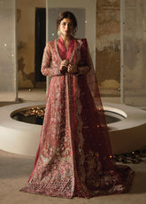 Hayat By Afrozeh Embroidered Organza 3 Piece Unstitched Suit AF24LA AFH-04 MEHREEN