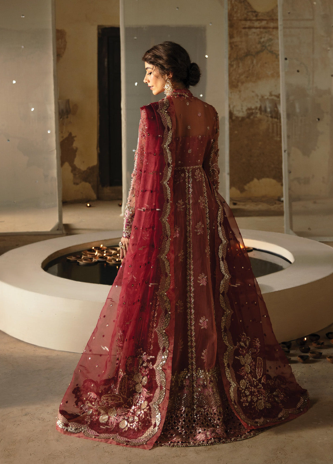 Hayat By Afrozeh Embroidered Organza 3 Piece Unstitched Suit AF24LA AFH-04 MEHREEN Hayat By Afrozeh Embroidered Organza 3 Piece Unstitched Suit AF24LA AFH-04 MEHREEN