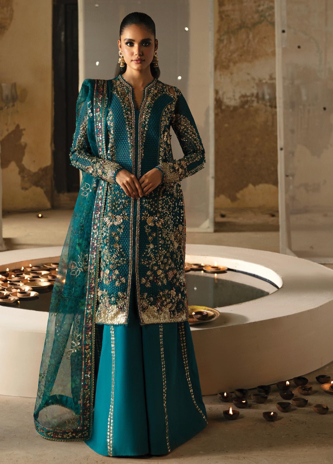 Hayat By Afrozeh Embroidered Organza 3 Piece Unstitched Suit AF24LA AFH-09 MEERUB Hayat By Afrozeh Embroidered Organza 3 Piece Unstitched Suit AF24LA AFH-09 MEERUB