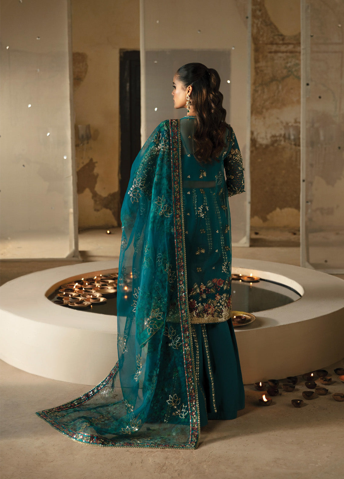 Hayat By Afrozeh Embroidered Organza 3 Piece Unstitched Suit AF24LA AFH-09 MEERUB Hayat By Afrozeh Embroidered Organza 3 Piece Unstitched Suit AF24LA AFH-09 MEERUB