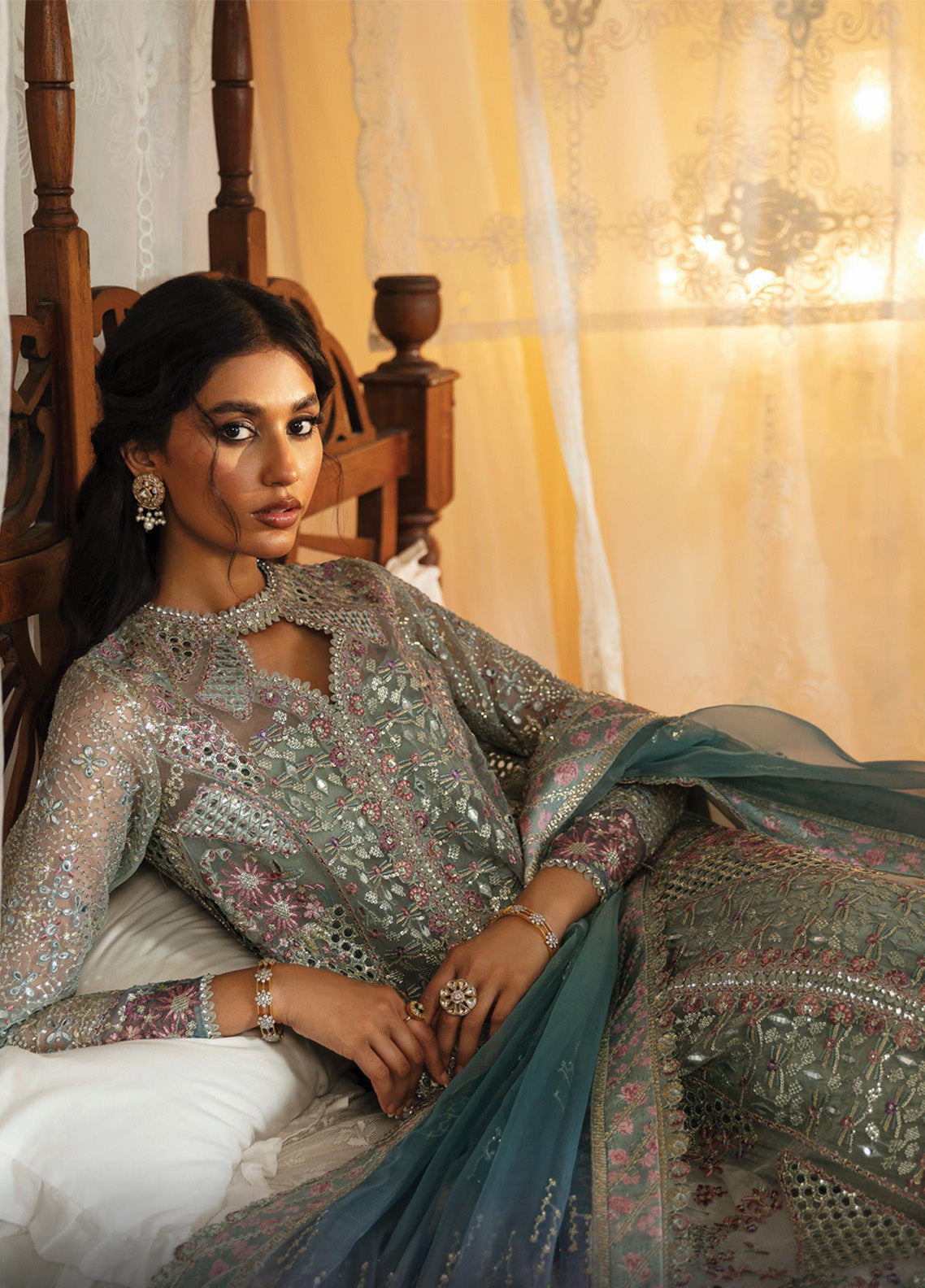 Hayat By Afrozeh Embroidered Organza 3 Piece Unstitched Suit AF24LA AFH-10 TARA Hayat By Afrozeh Embroidered Organza 3 Piece Unstitched Suit AF24LA AFH-10 TARA