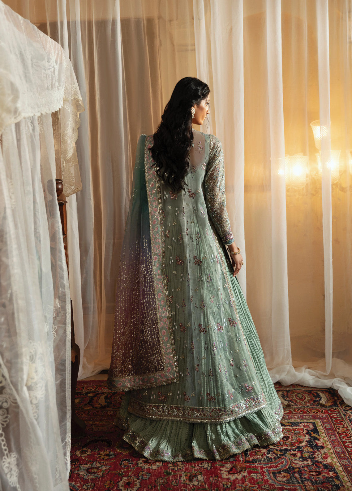 Hayat By Afrozeh Embroidered Organza 3 Piece Unstitched Suit AF24LA AFH-10 TARA Hayat By Afrozeh Embroidered Organza 3 Piece Unstitched Suit AF24LA AFH-10 TARA