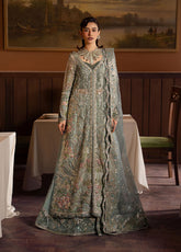 Hayat By Afrozeh Wedding Formals Embroidered Organza 3 Piece Unstitched Suit AF25HWF D-01 MEHVES