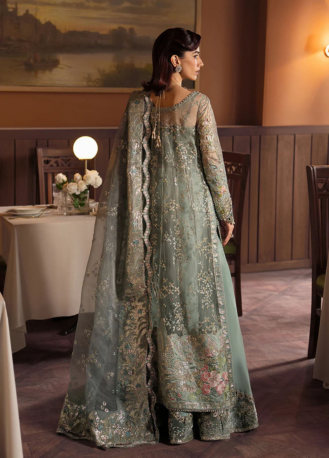 Hayat By Afrozeh Wedding Formals Embroidered Organza 3 Piece Unstitched Suit AF25HWF D-01 MEHVES Hayat By Afrozeh Wedding Formals Embroidered Organza 3 Piece Unstitched Suit AF25HWF D-01 MEHVES