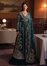 Hayat By Afrozeh Wedding Formals Embroidered Raw Silk 3 Piece Unstitched Suit AF25HWF D-06 ZAREENAH