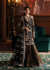 Hayat By Afrozeh Wedding Formals Embroidered Raw Silk 3 Piece Unstitched Suit AF25HWF D-07 SARAVE