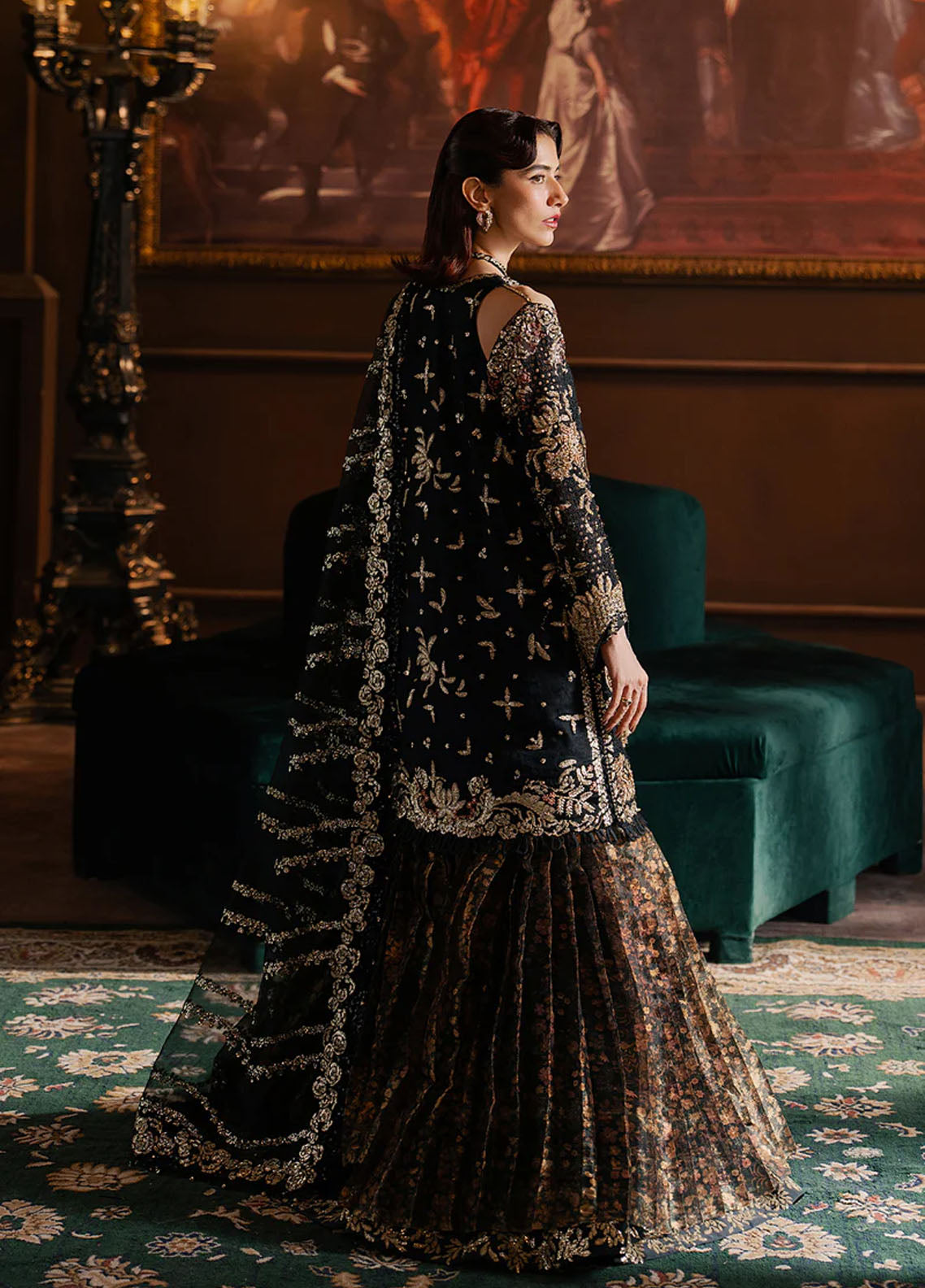 Hayat By Afrozeh Wedding Formals Embroidered Raw Silk 3 Piece Unstitched Suit AF25HWF D-07 SARAVE Hayat By Afrozeh Wedding Formals Embroidered Raw Silk 3 Piece Unstitched Suit AF25HWF D-07 SARAVE