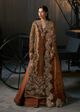 Hayat By Afrozeh Wedding Formals Embroidered Velvet 3 Piece Unstitched Suit AF25HWF D-04 ZAVAA