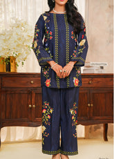 Hazel By Aizal Co-Ord's Printed Linen 2 Piece Stitched Suit AL25HV2 D-21
