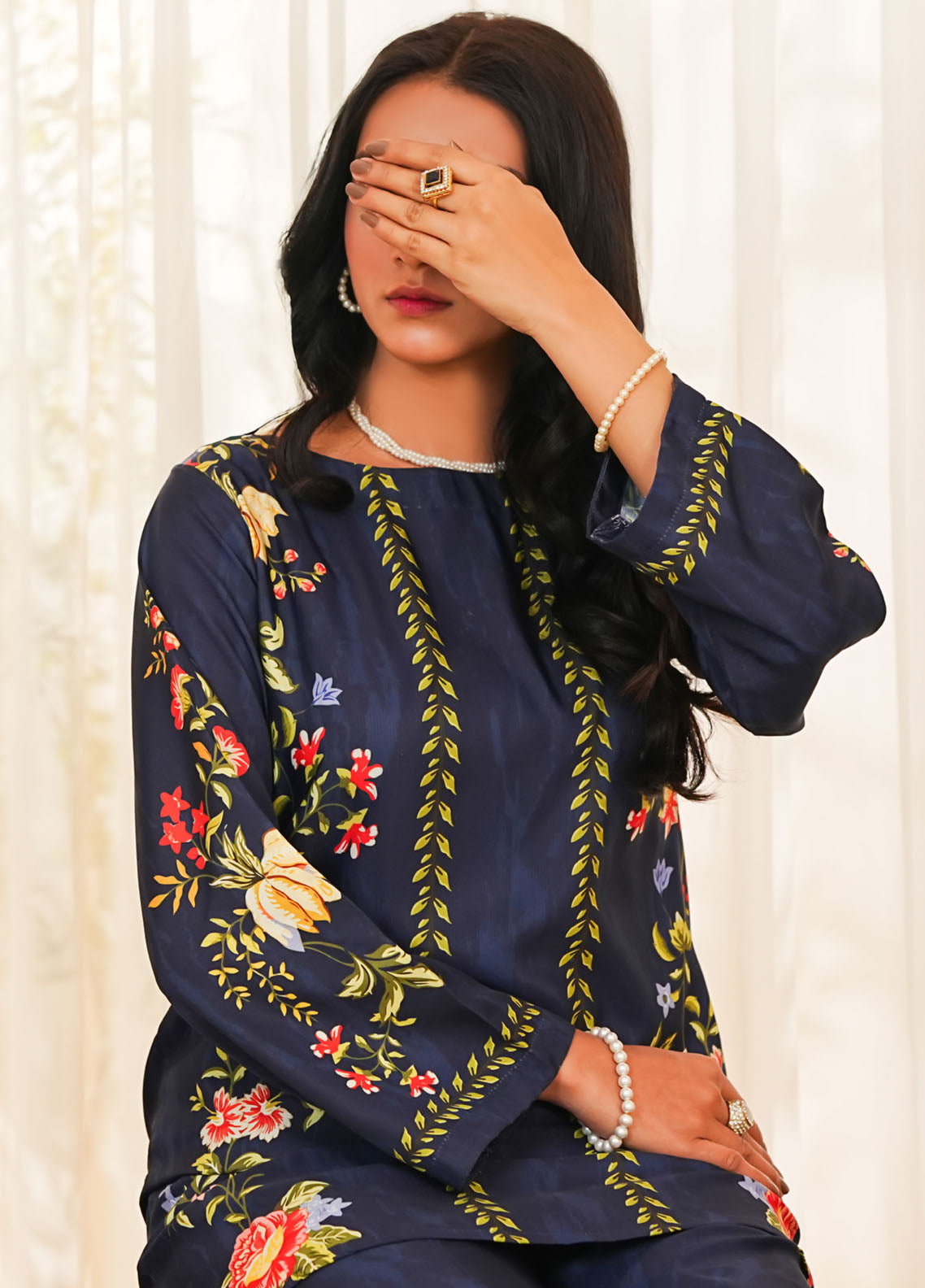 Hazel By Aizal Co-Ord's Printed Linen 2 Piece Stitched Suit AL25HV2 D-21 Hazel By Aizal Co-Ord's Printed Linen 2 Piece Stitched Suit AL25HV2 D-21