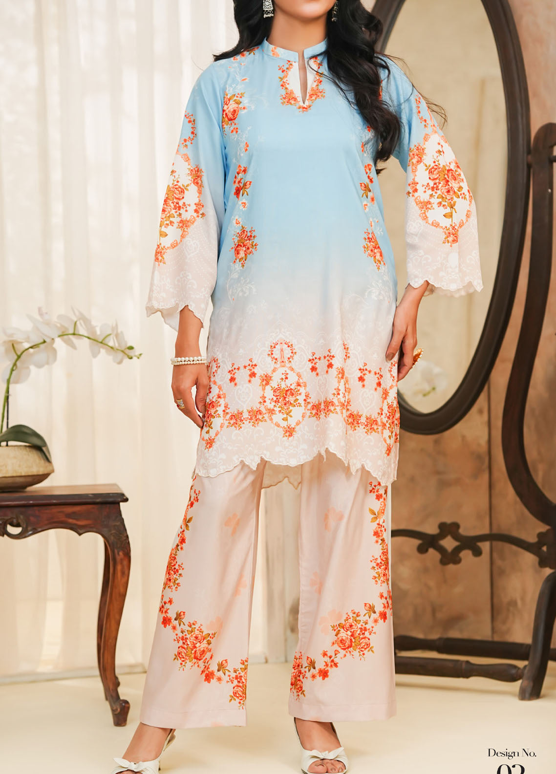 Hazel By Aizal Co-Ord's Printed Linen 2 Piece Stitched Suit AL25HV2 D-22 Hazel By Aizal Co-Ord's Printed Linen 2 Piece Stitched Suit AL25HV2 D-22