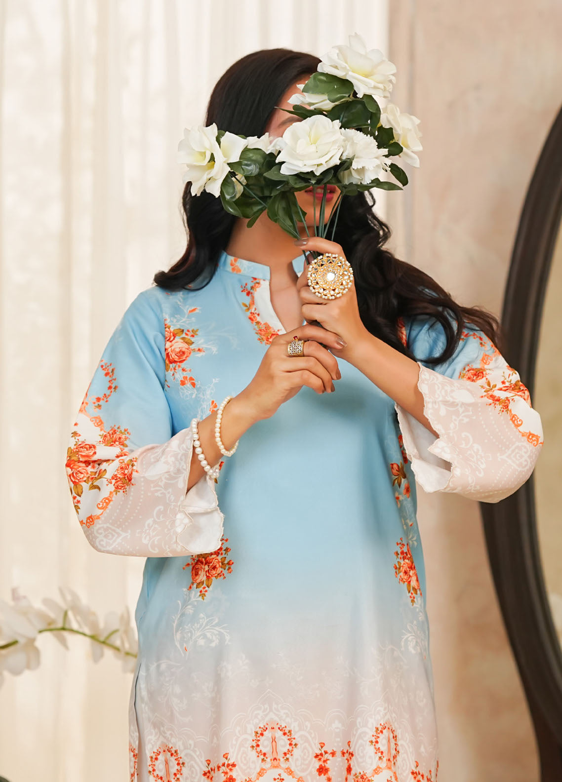 Hazel By Aizal Co-Ord's Printed Linen 2 Piece Stitched Suit AL25HV2 D-22 Hazel By Aizal Co-Ord's Printed Linen 2 Piece Stitched Suit AL25HV2 D-22