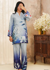 Hazel By Aizal Co-Ord's Printed Linen 2 Piece Stitched Suit AL25HV2 D-24