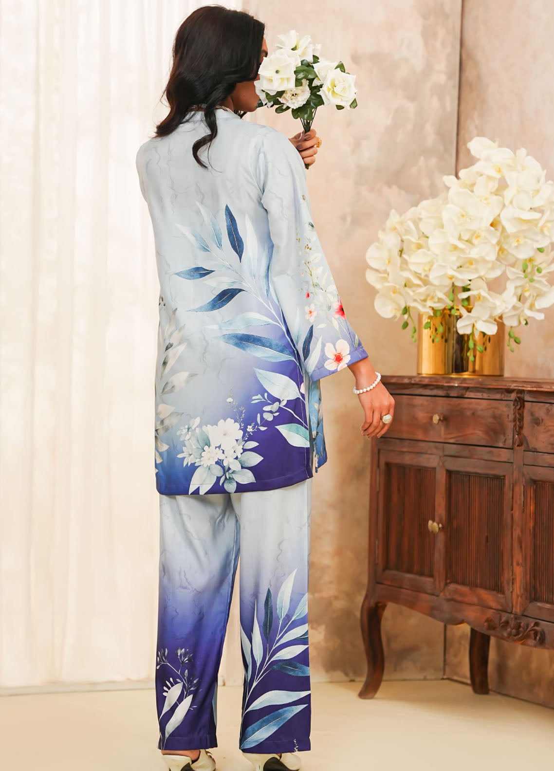 Hazel By Aizal Co-Ord's Printed Linen 2 Piece Stitched Suit AL25HV2 D-24 Hazel By Aizal Co-Ord's Printed Linen 2 Piece Stitched Suit AL25HV2 D-24