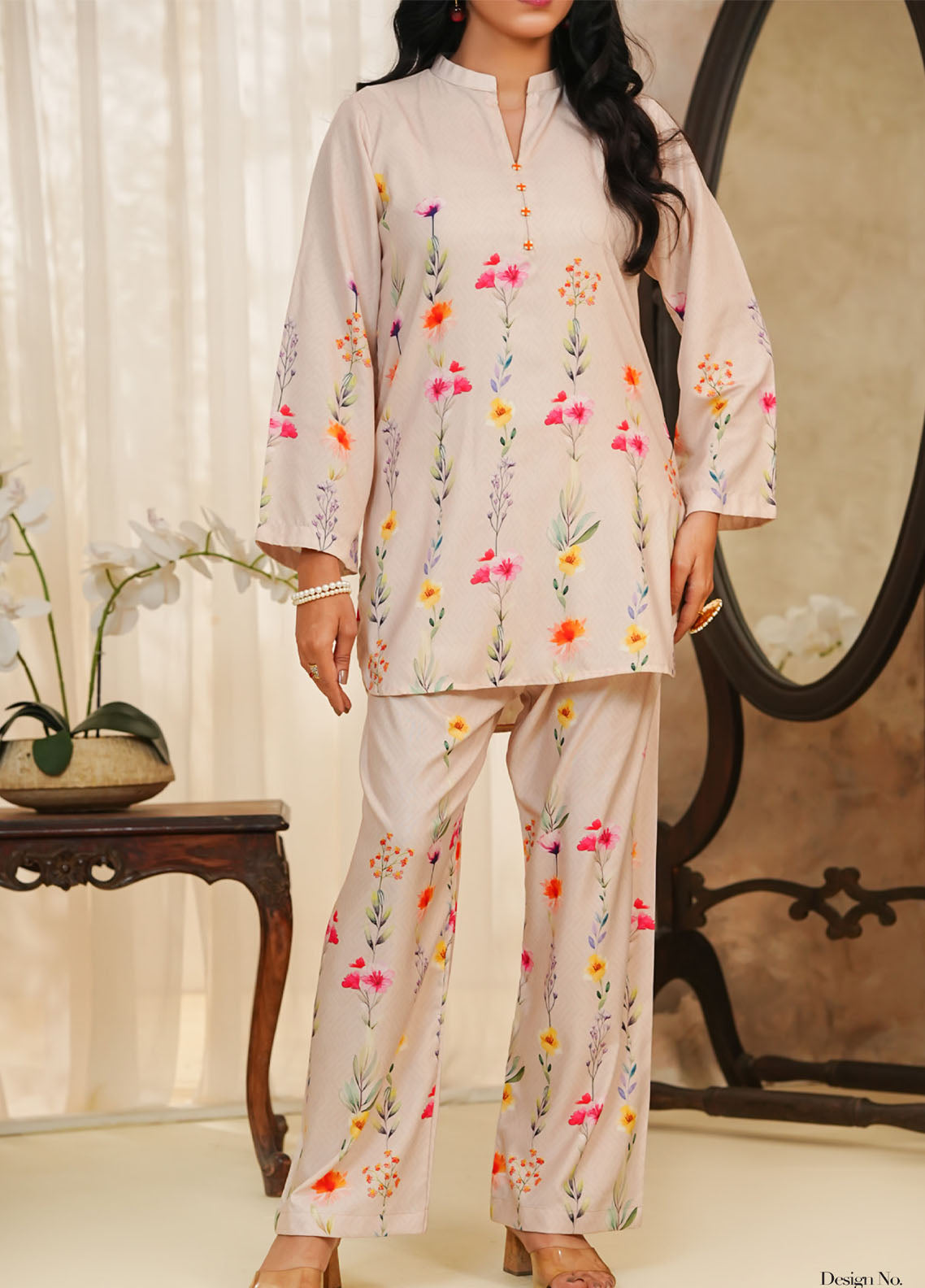 Hazel By Aizal Co-Ord's Printed Linen 2 Piece Stitched Suit AL25HV2 D-26 Hazel By Aizal Co-Ord's Printed Linen 2 Piece Stitched Suit AL25HV2 D-26