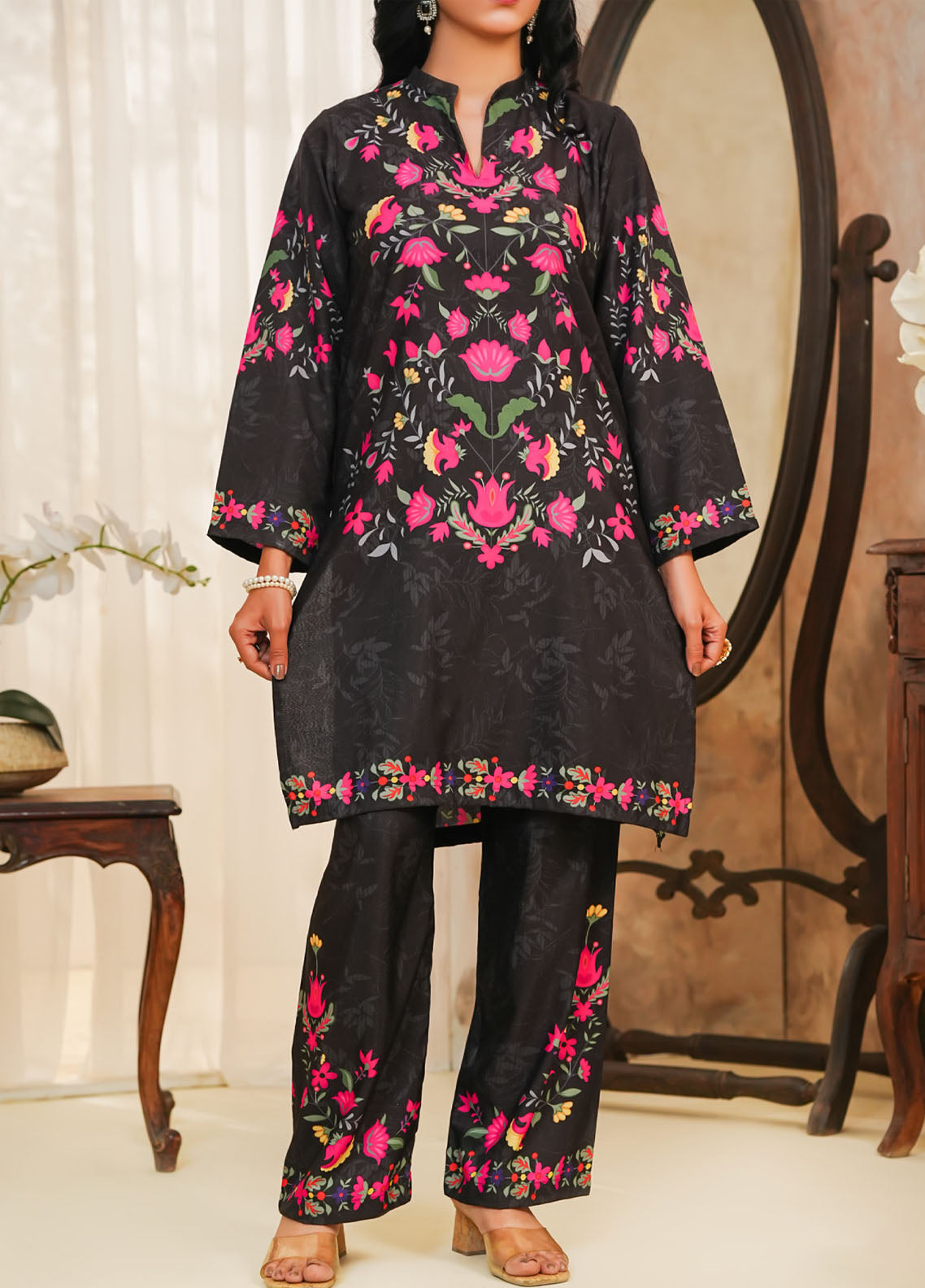 Hazel By Aizal Co-Ord's Printed Linen 2 Piece Stitched Suit AL25HV2 D-28 Hazel By Aizal Co-Ord's Printed Linen 2 Piece Stitched Suit AL25HV2 D-28