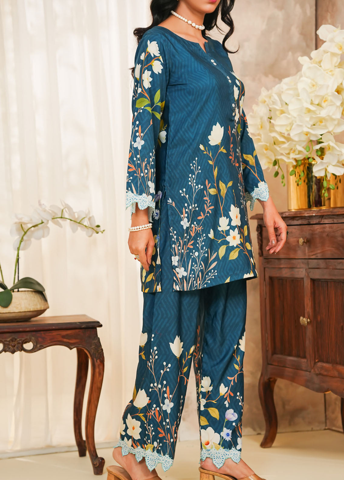 Hazel By Aizal Co-Ord's Printed Linen 2 Piece Stitched Suit AL25HV2 D-30 Hazel By Aizal Co-Ord's Printed Linen 2 Piece Stitched Suit AL25HV2 D-30